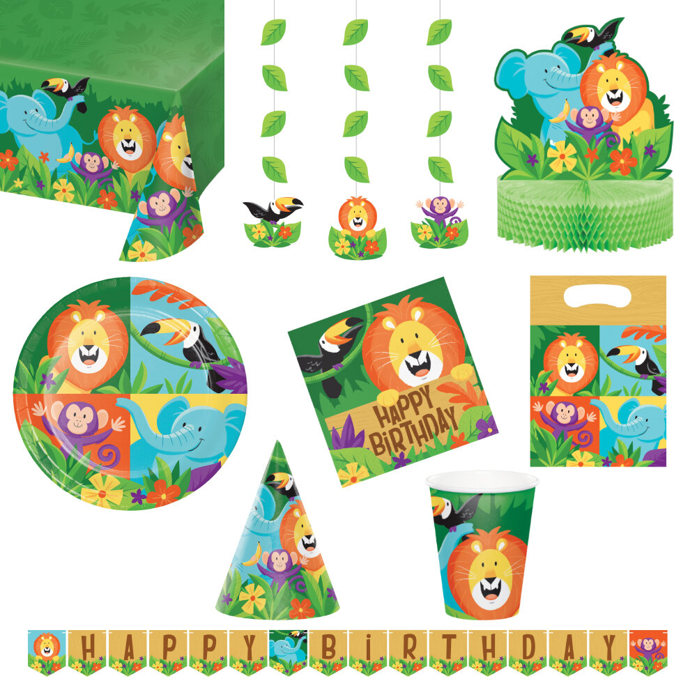 Jungle Safari Theme - Tableware and Decorations - Kids Party